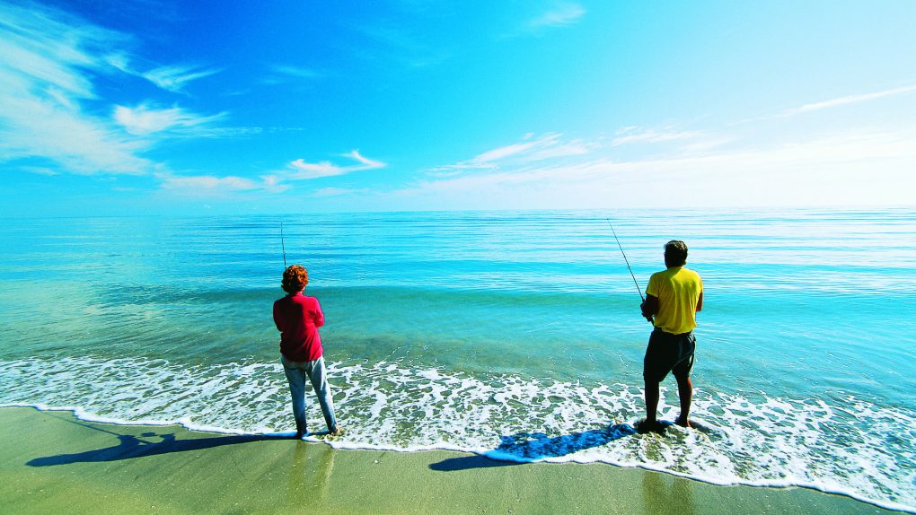 Fishing on Beach